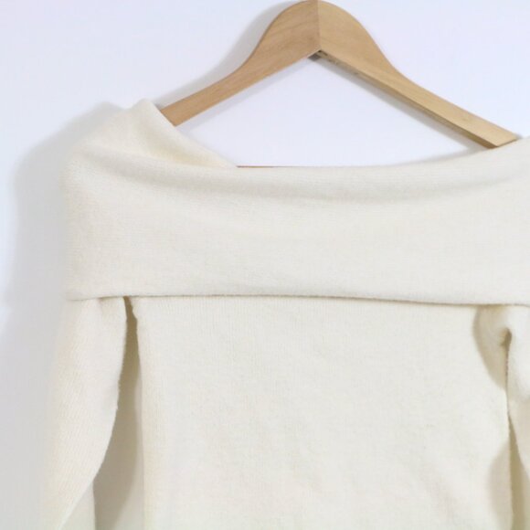*Dynamite Heavenlyarn™ Off Shoulder Yarn Cream Sweater - Picture 6 of 8